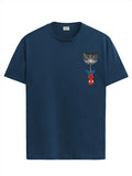 ADRO Tshirt for Men | Anime T Shirt for Men | 100% Cotton Tshirt | Graphic Printed T-Shirt | Chest Printed Tshirt | Spiderman Tshirt | T-Shirts| RN24-STICK-SPID-SB-M Teal,Teal