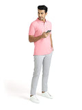 Xyxx Cotton Men'S Solid Relaxed Fit T-Shirt (Xy_Cr14_Polo T-Shirt_1_French Pink, Large