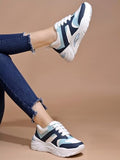 Shoetopia Women'S Casual Walking Navy Blue Sneakers || Comfortable Lightweight Lace Comfy Travel & College Eu38,Navy Blue,5,B0DJJWW28L