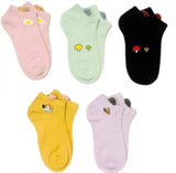 Vedetic Fashion Colorful Short Length Socks Cotton Ankle Length No Show Low Cut Trendy Cartoon Socks For WomenS And GirlS Mult