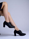Shoetopia Pointed Toe Black Pumps For Girls /Eu36,Black,3,B0DZVQ3NTC
