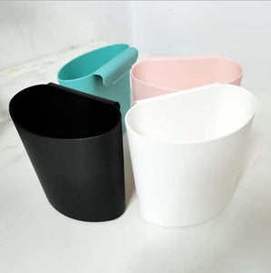 Rikyo 4Pcs Hanging Cup Holder,Rolling Cart Accessories,Plant Containers,Hanging Flower Pots,Space Saver,Storage Bucket,Make Up P