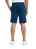 XYXX Athleisure Men's Cotton Shorts | Super Soft Knee Length Comfortable Everyday Wear | Relaxed Fit Solid Code Shorts with Zipper Pocket | Pack of 2 (Black + Blue X-Large),Black+Blue