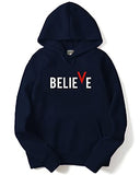Adro Men'S Cotton Neck Hooded Sweatshirt (H21-M-Bvv-Nb_Navy_M)