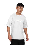 Kyda Men'S Oversized 100% Cotton Round Neck Front And Back Printed Tshirt (Pack Of 1) White,WhiteApparel,2XL