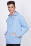 Adro Men'S Cotton Neck Hooded Sweatshirt (Zhh-24-Pln-Sk-Xl_Sky Blue)