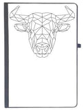 Udnag Ruled Notebook Diary Geometry | Bull Head Geometry, [A5 80Pages 80Gsm]