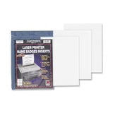 CLine Name Badge Inserts, 4 x 3, White, 60/Pack