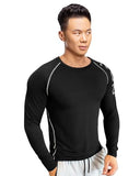 Eyebogler Men Round Neck Solid Full Sleeve Regualr Fit T-Shirt Black,BlackApparel,XL
