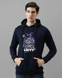 ADRO Hoodies for Men | Printed Hoodie for Men | Cotton Hoodie | Luffy Hoodie Gear 5 | Sweatshirt for Men | Anime Hoodie | H24-LUFFY-NB-XL Navy Blue,Navy Blue