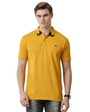Adro Premium Cotton Polo For Men (P23-H-Pln_Mustard_ L)