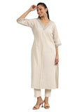 Libas Women'S Cotton Blend Solid Straight Kurta (29469O_Off White_Xl)
