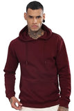 Adro Men'S Cotton Neck Hooded Sweatshirt (H24-M-Pln-Mr-L_Maroon)