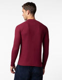 Fyltr Men'S Casual Raglan Sleeve Henley T-Shirt With Pocket Detail - Full Sleeve | Buttoned Placket,Berry Cherry,Berry Cherry,Xl