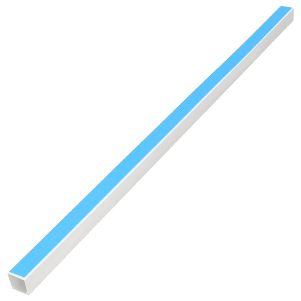 Vidaxl White Pvc Cable Trunking Management Cord Hider - Self-Adhesive Wire Cover, Raceway Strip, Cuttable, Paintable, 10-Pack, 3.3Ft Each