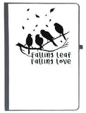 Udnag Ruled Notebook Diary Love Birds | Falling Leaf Falling Love, [A5 80Pages 80Gsm]