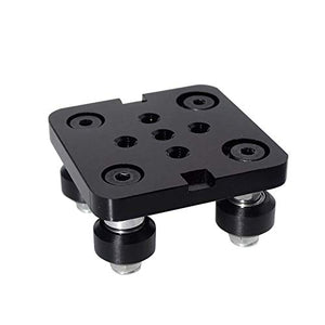 Zeelo Mini V Gantry Rod Plate with Wheel for V-Slot Aluminum Profile 3D Printer Accessories Parts Set for CNC Kossel Nema 23 Bla