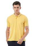 Fyltr Men'S Slim Fit Polo T-Shirt With Contrast Tipping Collar - Soft Handfeel,Golden Sunset,Golden Sunset,S