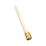 Graber 7/16Inch Round Sash Cafe Curtain Rod (18 to 28Inches Adjustable Width, White w/Brass Ends)