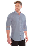 Lookmark Men'S Cotton Blend Stitched Solid Full Sleeve Shirt(Shirt 03-Xxl) Grey