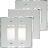 GlassAlike Double Decora (GFI) Acrylic Mirror Plate - 3 Pack