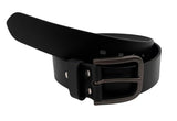 Tbcc Leather MenS Black Belt/Waist Sizes 34 & 36 Inches/Durable Metal Buckle/For Casual & Formal Wear