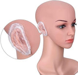 OPSUZY Clear Ear Covers for Shower 100 Pcs Waterproof Disposable Shower Caps for Ears, Bathing, Hair Dye, Swimming Ear Prote
