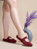 Shoetopia Comfortable Cozy & Chic Flat Cherry Mules For Women & Girls /Eu37,Cherry,4,B0F6TW99R2