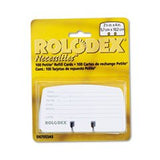 Rolodex Petite Refill Cards, 2.25 X 4, White, 100 Cards/Pack
