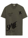 Adro Mens Smile Printed Cotton T-Shirt_Rn24-L2-Smile-Ol-L Olive