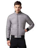 Fyltr Men'S Lightweight Winter Puffer Jacket With Contrast Piping Detail - Stand Collar | Full Zipper | Side Pockets | Ribbed Hem & Cuff,Gravel Grey,Gravel Grey,2Xl