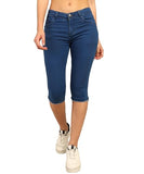 Nifty Women'S Denim Stretchable Slim Fit Capris (Cpri_Pln_Bta_30_Bata_30)