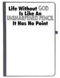Udnag Ruled Notebook Diary | Life Without Is Like An Unsharped Pencil, [A5 80Pages 80Gsm]
