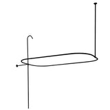 Kingston Brass Abt1040-0 Vintage End Mount Rectangular Shower Riser With Enclosure, Matte Black