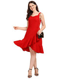 Oomph! Women'S Western & Fusion Wear Dresses For Women Red - Md337,Firetruck Red,Firetruck Red,M