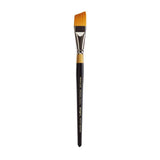 KINGART Premium Original Gold 9400-3/4 Angular Shader Series Artist Brush, Golden Taklon Synthetic Hair, Short Handle, for Acryl