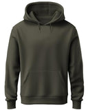 Adro Men'S Cotton Neck Hooded Sweatshirt (H22-M-Pln-Ol_Olive_S)