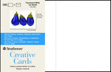 Strathmore Creative Cards, Flourescent White with Deckle Edge, 5x6.875 inches, 100 Pack, Envelopes Included Custom Greeting Ca