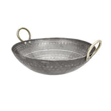 RJ kitchenware Store Iron Hammered Kadai | Deep Frying Handmade Useful for Frying and Cooking Toxic Free kadai Hand Made Pure Ir