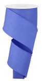Solid Diagonal Weave Wired Edge Ribbon, 10 Yards (Iris Blue, 2.5 Inch)