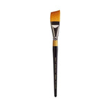 KINGART Premium Original Gold 9400-1 Angular Shader Series Artist Brush, Golden Taklon Synthetic Hair, Short Handle, for Acrylic