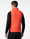 Fyltr Men'S Sleeveless Puffer Jacket With Neon Trims - Stand Collar | Full Zipper | Side Pockets | Shaped Hem,Tangerine Blaze,Tangerine Blaze,2Xl