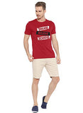 Adro Men'S & Women'S Regular Fit T-Shirt (Rnr-M-Dba-Rd-L_Red_Large)