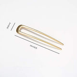 2 Pack U-Shaped Metal Hair Fork Hair Clips Stick Pin Hairpins Hair Comb for Updo Hair Fork Beauty Tools Hair Accessories for Gir
