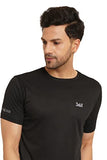 Lookmark Men'S Stylish Polyester T-Shirt(Mt16-Black-L)