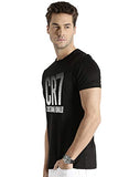 Adro Design Printed Black T-Shirt For Men & Women (Rnr-M-Cr07-Bl_Black_L)