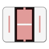 Smead Bar Style Color Coded Alphabetic Label,1.25 Width x 1 Length 500 / Roll Pink