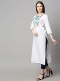 Gosriki Women'S Cotton Blend Traditional Straight Solid Kurta And Pant Set (Dona White_M-Gs_White_Medium),White,,B0BMW1DCQ3