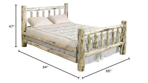 Montana Woodworks Log Furniture - Queen Bed - Unfinished