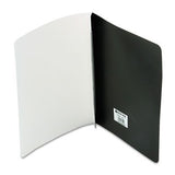 Plastic Report Cover, Prong Clip, Letter, 3 Capacity, Frosted Cover/Black Back